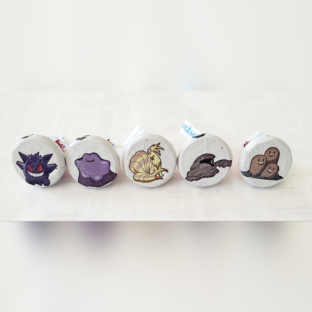 Pokemon Special Edition Collectible Hershey's Kisses Lot Of 5